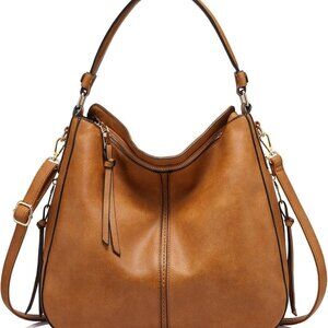 Hobo Crossbody Bags for Women Designer Faux Leather Hobo Handbags Retro Large Si